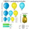 137PCS Tropical Sea Theme Balloon Garland Arch Set for Birthday Party Indoor Background Wall Activities Celebration Party