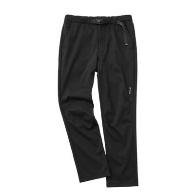 EVERSOUL Men's Winter Fleece-Lined Long Pants with Stretch Fabric, Perfect for Warmth, Trekking, Camping, and Work. Available In Black (Size L).