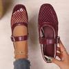 Fashion Women Sandals Mesh Breathable Fashion Versatile Sandals Women New Flat Soft Soled Mary Jane Shoes for Women