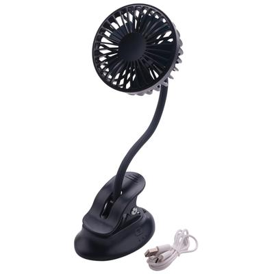 Portable Mini Clip Stroller Fan,3 Speeds Settings,Flexible Bendable Usb Rechargeable Battery Operated Quiet Desk Fan For Fanatec