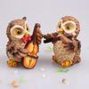 Pinenjoy Animal Figurines, Miniature Owl Ornaments, Animal Mascots, Cute and Stylish Owl Ornaments with Lights, Perfect for Gardens, Balconies, and En