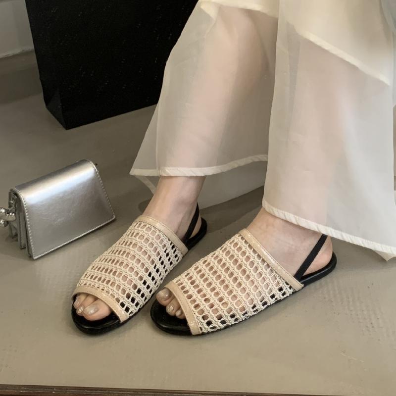 Fashion Fashion Hollow Woven Flat Sandals Women Sexy Open Toe Brand Designer Shoes Comfortable Non-Slip Beach Sandals Sandalias De Mujer