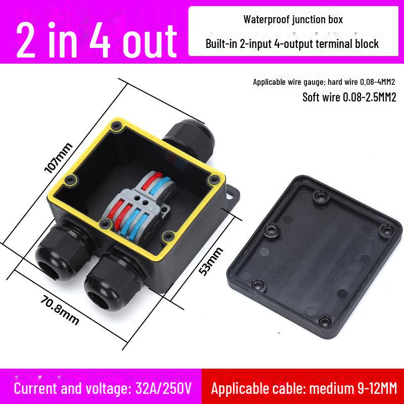 Waterproof Outdoor Quick Connector Terminal - 2/3/4 Core Rainproof Docking Plug