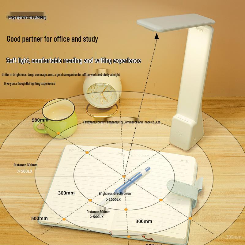 Portable Folding Table Lamp with Eye Protection and Long Battery Life, Ideal for Student Dorms and Study Rooms