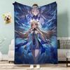 Wuthering Waves Cartethyia Anime Game Throw Lightweight 240g Flannel Blanket Soft Skin-friendly for Summer Cooling