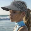 Long Brim Sun Hat for Women Breathable Open Top Sun Beach Cap UV Protective Hat with Adjustable Strap Foldable Visor Hat