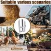 AEE2-2Pcs Metal Feed Grain Scoop For Livestock 2 Sizes Heavy Duty Stackable Horse Feed Scoop With Handle For Gardening Farms