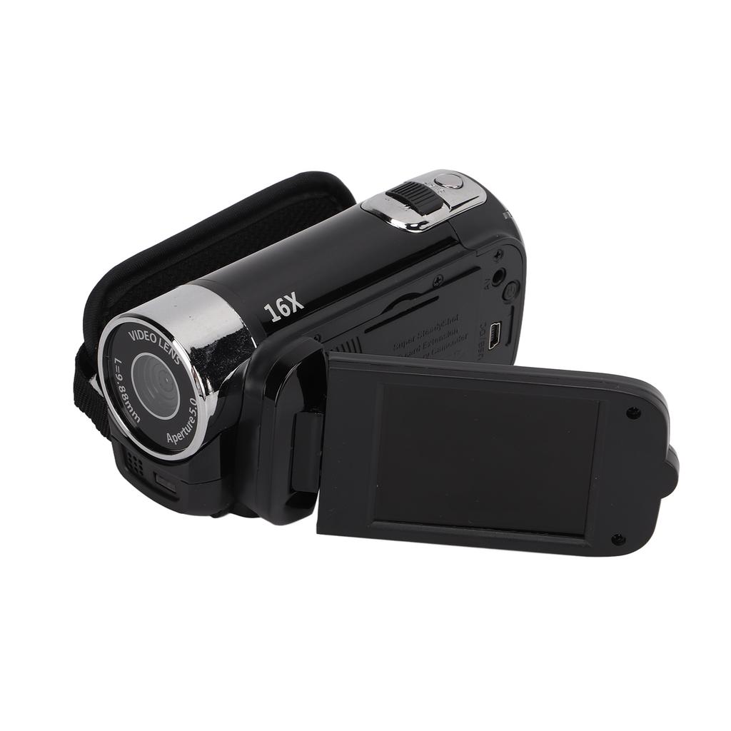Videokamera Camcorder Full HD Kamera Recorder 270 Grad Drehung 2,7 Zoll Farbbildschirm 16x Zoom Digitale Camcorder