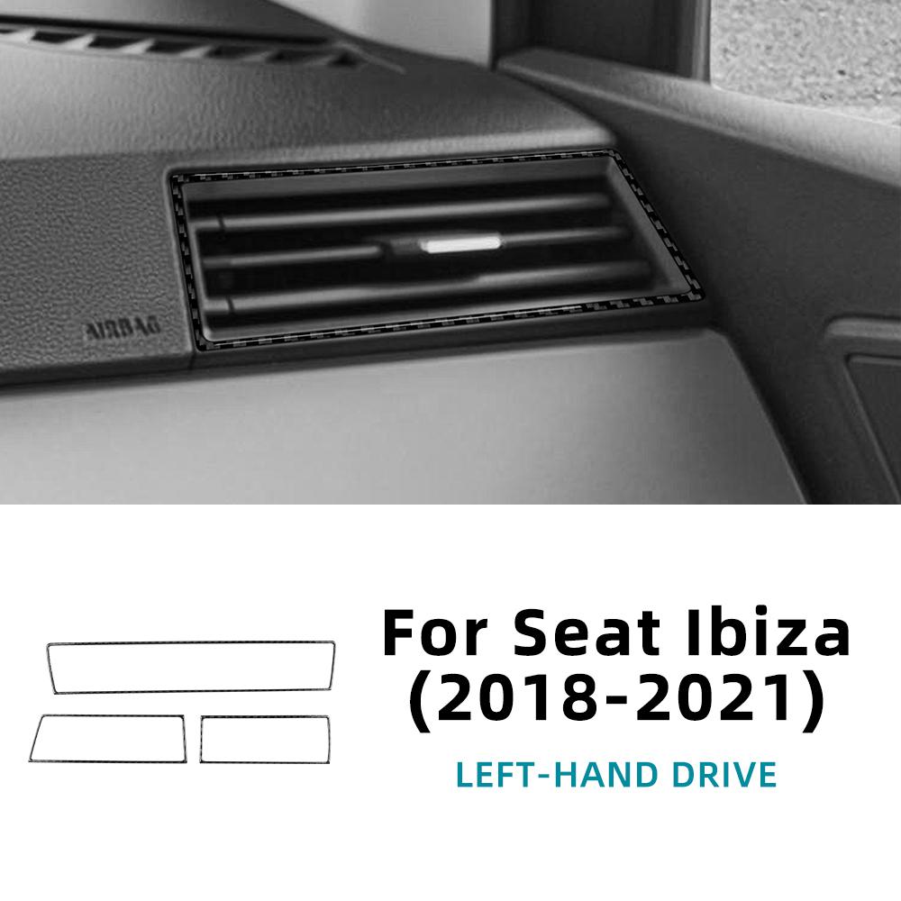 Soft Carbon Fiber Sticker For Seat Ibiza 6F 2018 2019 2020 2025 2025 2025 2025 2025 Car Center Console Air Vent Outlet Frame