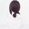 Anime Cosplay Wig, Reze Purple Low Bun Short Hair High-Temperature Fiber Synthetic Hairpiece