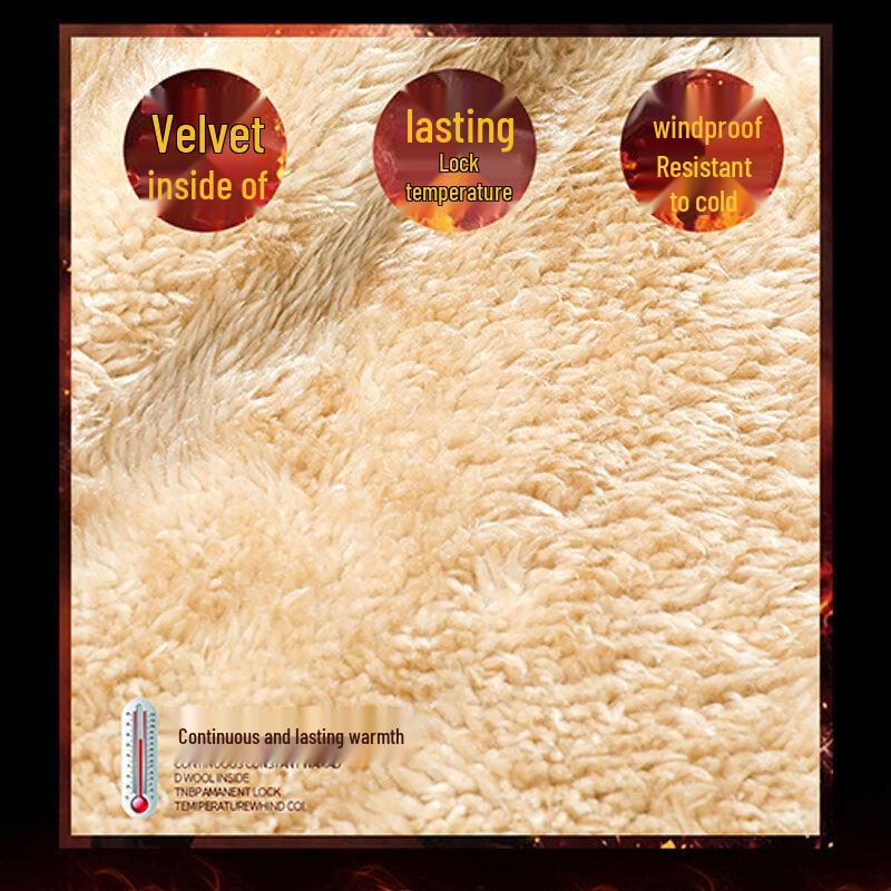 JEANSWEST Men's Winter Plush Lamb Fleece Lined Casual Pants