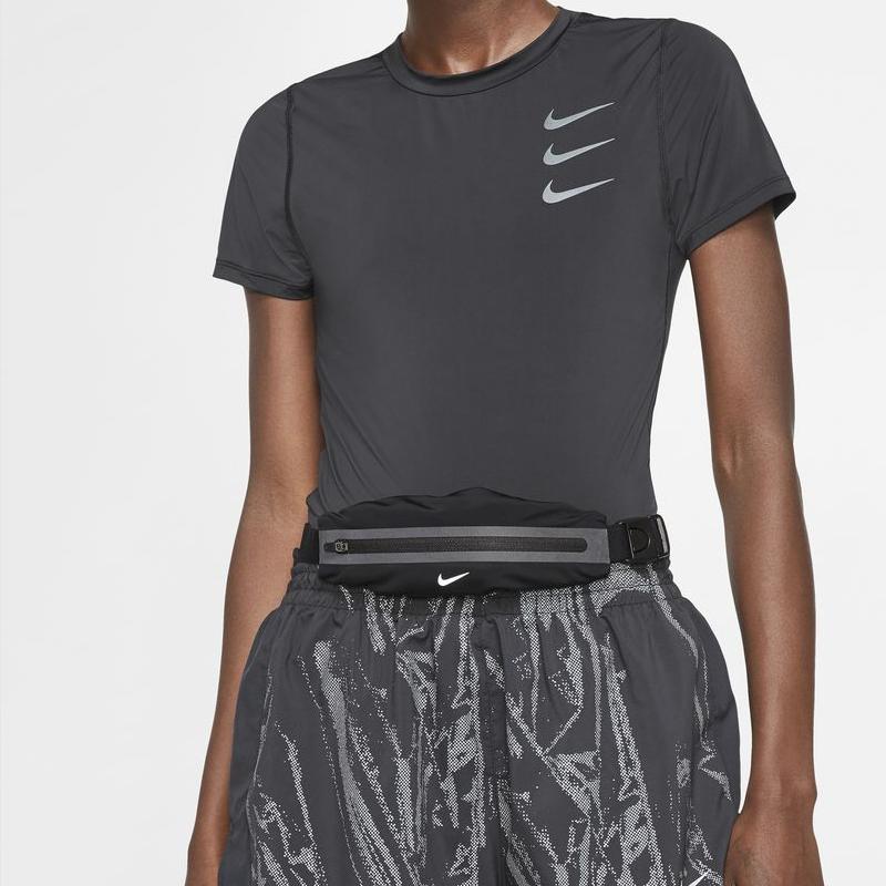 Nike 1L Running Bag Outdoor Bag Nylon Black Silver Unisex Casual CV1116-082