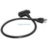 B0KB High Capacity Designs Power Distribution Cord 2ft NEMA 15P Male to C13 IEC320 and Back Mounted Receptacle Daily Use