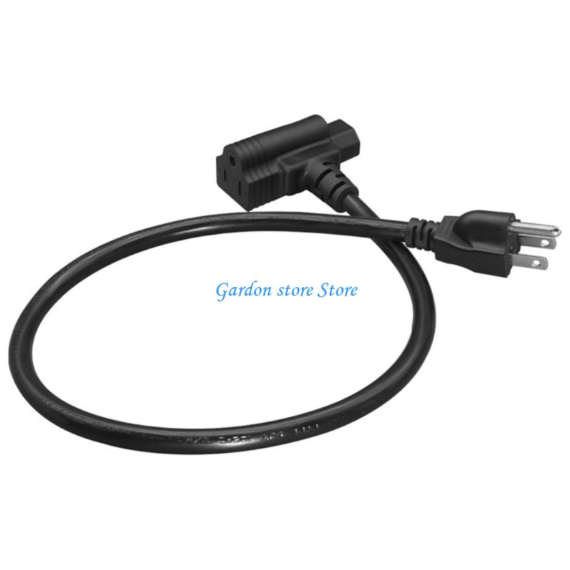 B0KB High Capacity Designs Power Distribution Cord 2ft NEMA 15P Male to C13 IEC320 and Back Mounted Receptacle Daily Use