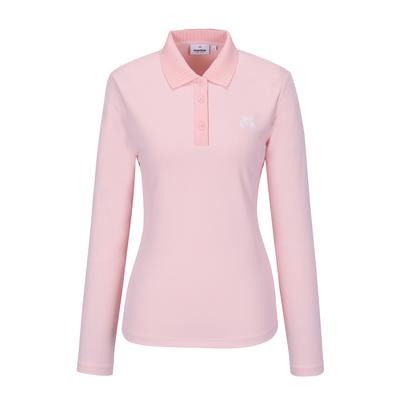 MARTINE GOLF Collar Point Basic Polo Shirts_L/Pink
