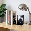 2Pcs Musical Notes Book Ends Metal Hollow Book Ends Office Desktop Home Bookends Gift For Book Loves Collection Iron Book Rack