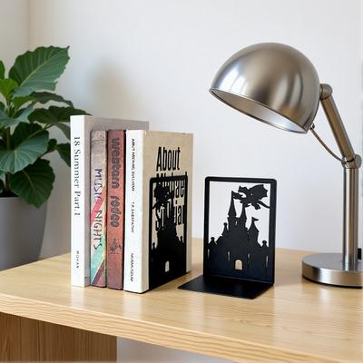2Pcs Musical Notes Book Ends Metal Hollow Book Ends Office Desktop Home Bookends Gift For Book Loves Collection Iron Book Rack