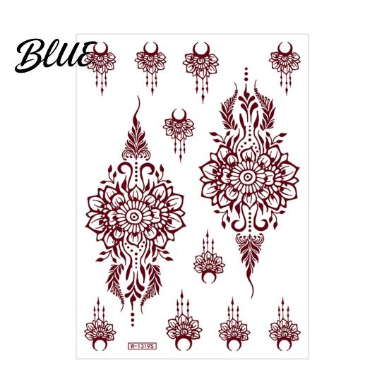Quick Apply Tattoo Stickers Temporary Sticker Flower Lace Lotus Pattern Fake Tattoos for Women Men Fun Family Waterproof DIY Face Arm Leg