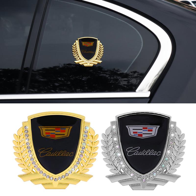Car Side Sticker Crystal Emblem for Cadillac Escalade CTS ATS SRX Deville BLS XT4 XT5 XT6 STS XTS SLR XLR CT4 CT5 CT6 Decoration