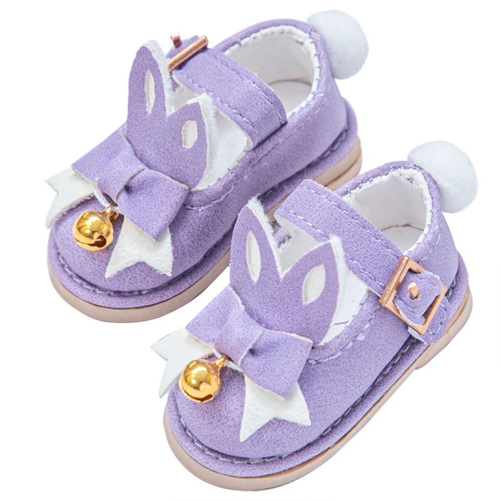 

1 пара галстуков-бабочек 1/6 Bjd кукла кожаная обувь кроличьи уши 1/6 Bjd кукольные ботинки хлопковые мягкие куклы фиолетовый