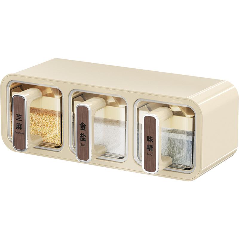 Seasoning Jar Combination Wall-mounted Household Kitchen Seasoning Storage Box, Seasoning Bottle, Salt Jar, Seasoning Box