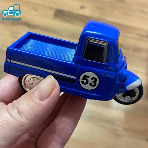 MORYTRADE Nostalgic Toy Retro Classic Pull-Back Car Diecast Miniature Car, Ages 6+, Set of 2 Three-Wheeled Trucks, Blue and Green
