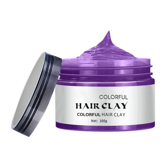 Crème de teinture capillaire jetable, 100ML, plantes naturelles colorées, lavable, sûre, pour hommes et femmes, coiffure instantanée, coloration temporaire, cire, boue