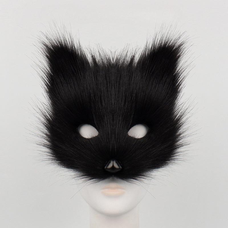 Halloween Plush Fox Mask Set Animal Claws Simulated Fox Ears Headband Tail Animal Tail Accessories