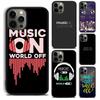 Music On World Off Phone Case Cover For iPhone 17 Air 16 15 14 Plus  Apple 16 11 12 13 Pro Ma Coque