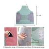Man Woman Home Restaurant Kitchen Baking Can Wipe Hands Oil-Proof Apron 2 Pockets Adjustable Clean Apron