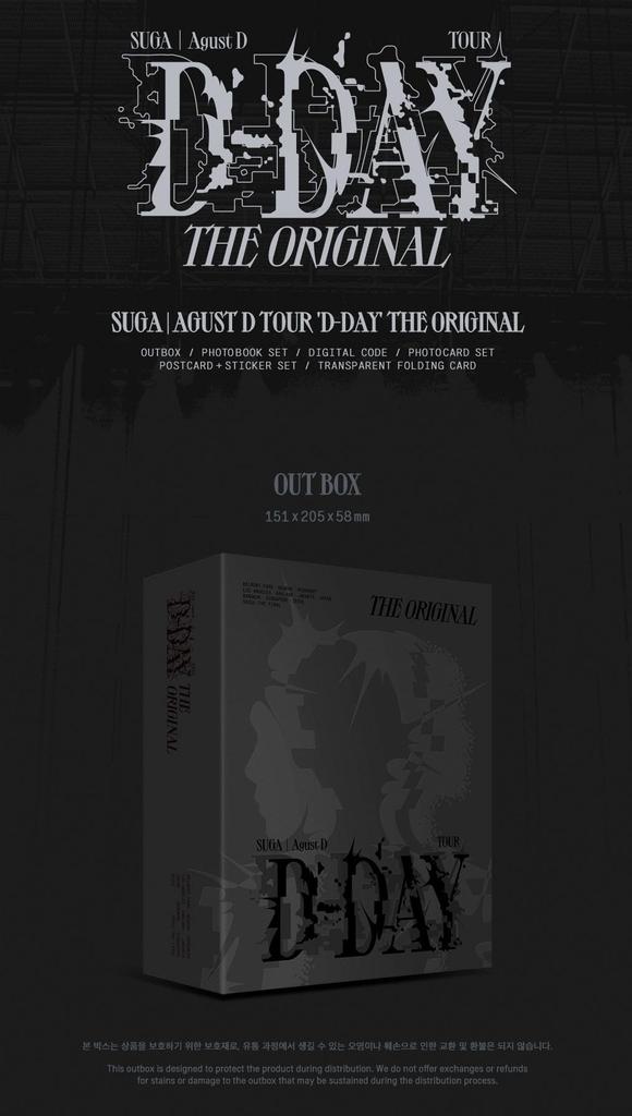 SUGA Agust D TOUR The Original 'D-DAY' (Korean Edition)