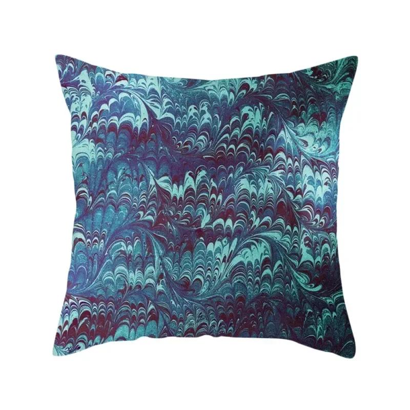 Wave Pattern Decorative Polyester Cushion Cover Throw Sofa Bed Couch Decorative Pillow Case Home Decor 45X45CM Fundas De Cojin