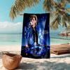 French legendary rock singer and actor Johnny Hallyday towel outdoor camping vacation swimming beach towel outdoor absorbent bath towel Y6