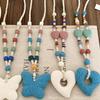 Colorful Beaded Butterfly Heart Necklace - Bohemian Summer Clavicle Chain Accessory