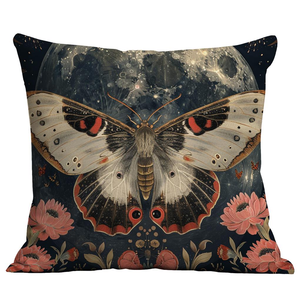 New Imitation 3d Butterfly Printed Pillowcase Retro Home Sofa Cushion Pillowcase Decoration