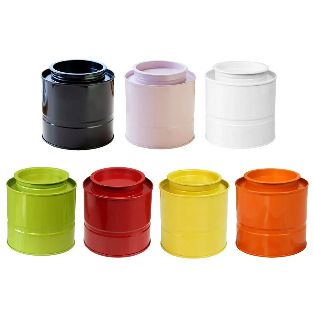 With Lid Tea Tin Airtight Container Vintage Style Tea Jar Tinplate Material Metal Construction Food Storage Containers