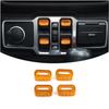 Orange Window Up/down Lift Control Switch Bezel Trim For Jeep Wrangler JL JT 18+