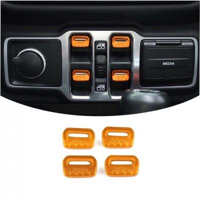 Orange Window Up/down Lift Control Switch Bezel Trim For Jeep Wrangler JL JT 18+