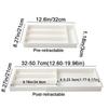 White Retractable Drawer Organizer Multi-compartment Separated Stationery Box  Desktop