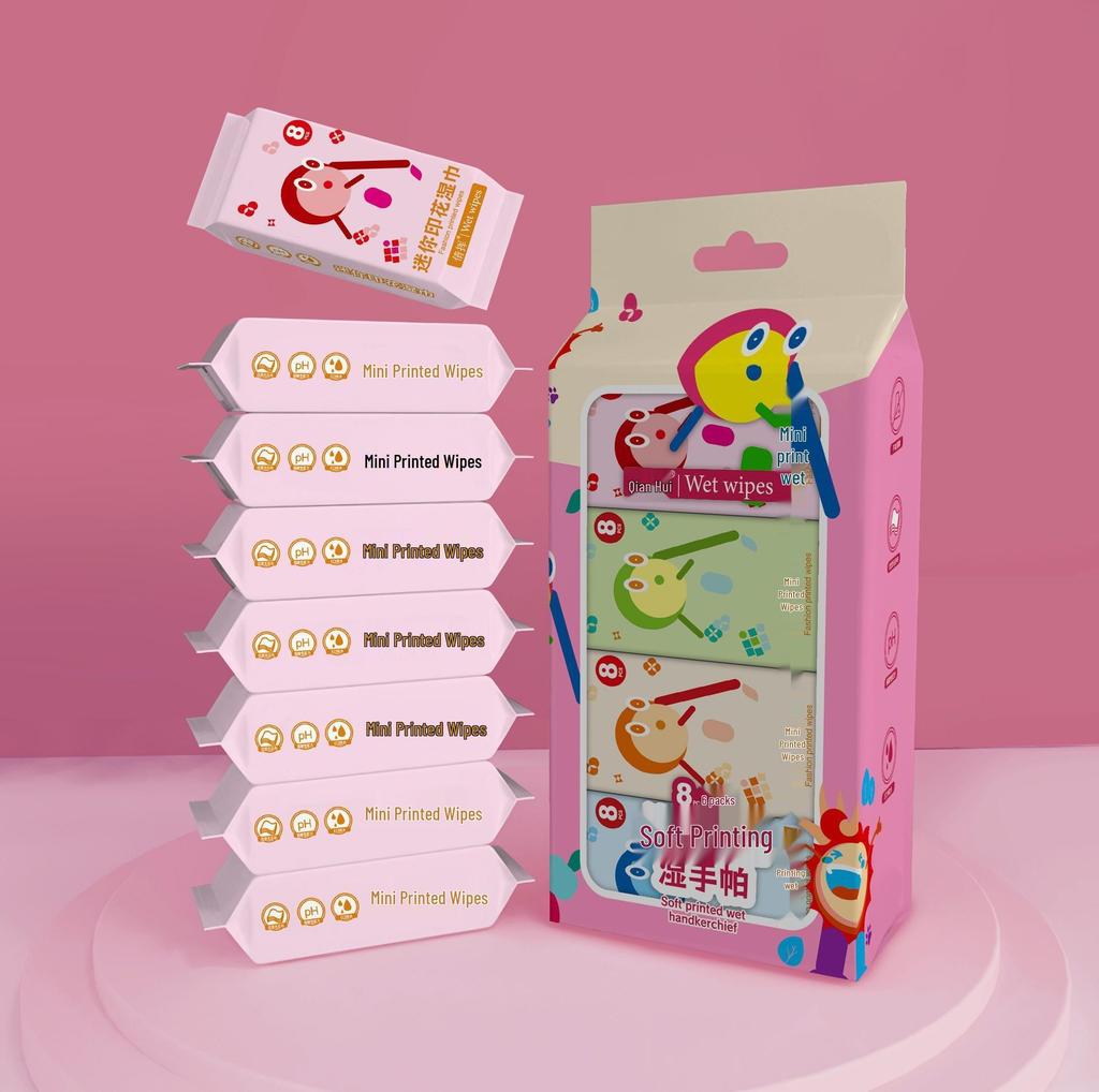 Portable Mini Baby Wipes: Disposable Hand & Mouth Cleaning for Infants & Toddlers