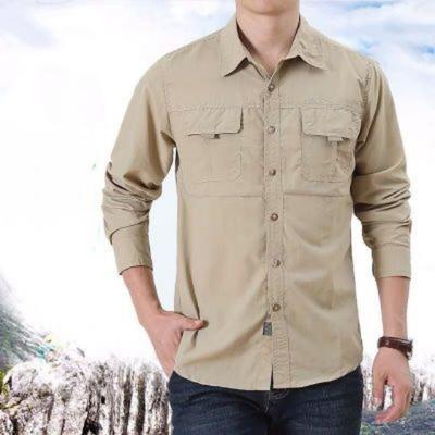 Long-sleeved Shirt Men's Spring and Summer Outdoor Shirt Quick-drying Clothes Men's Large Size