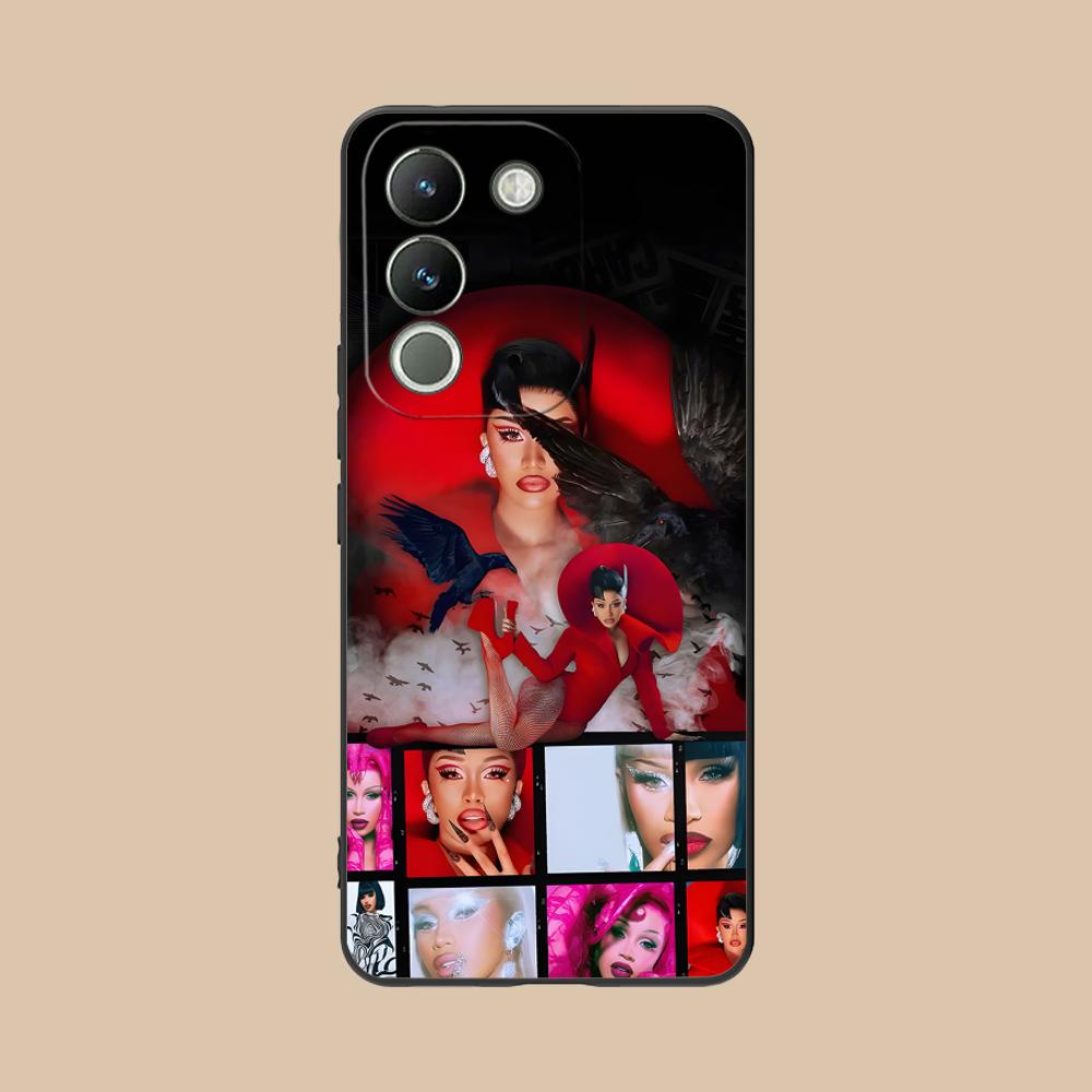 Cardi B Matte TPU Mobile Phone Case for VIVO Y77 76 75 74 73 72 58 56 55 51 50 38 36 Y19 Y18 Y03 Y01 5G Colorful Cover