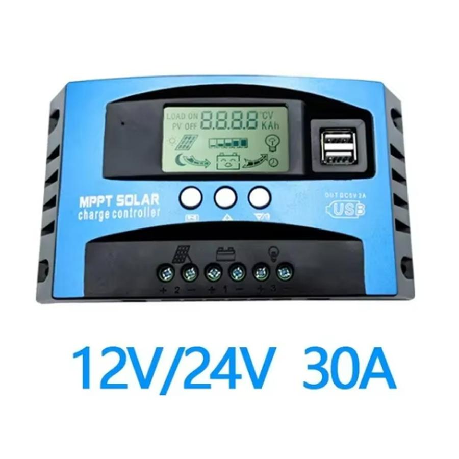 

Горячая продажа Контроллер солнечного заряда MPPT 30A 50A 80A 100A ЖК-дисплей 12V 24V AUTO Dual USB Контроллер солнечного заряда и разряда