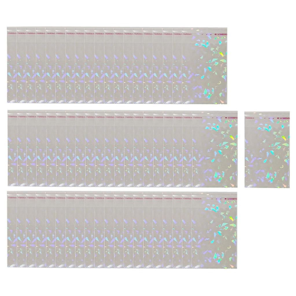 50 Pieces Transparent Holographic Trading Cards Film