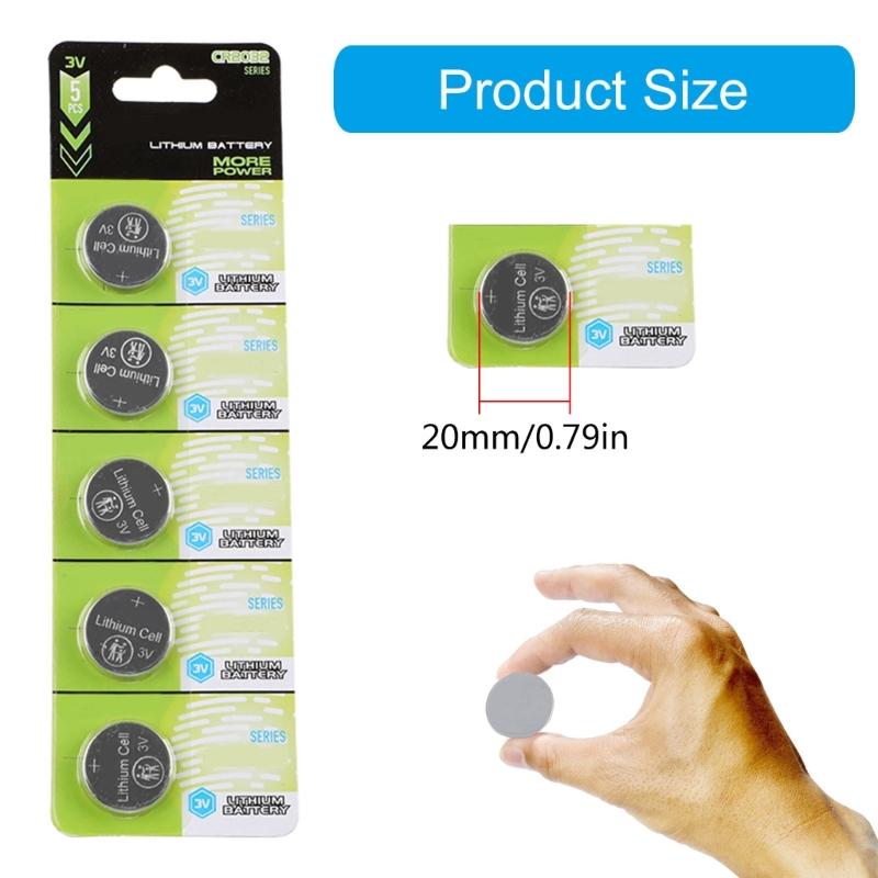 Pack Of 5/10 CR2032 3V Lithium Button Cell Batteries CR2032 Batteries For Watches Toy And Small Electronics Everyday Use