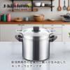 22cm Pasta Pot with Gas and Induction Made In Includes Original Tag J-kitchens Double-Handled Anti-Roll Lid, Compatible, Japan,