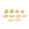 Punk Hip-Hop Style Inlaid Diamond Cross Ring INS Design Hollow Virgin Mary Knuckle Ring