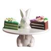BRRabbit Shape Ceramics Cake Tray Wedding Party Dessert Display Stand Fondant Cake Decorating Tools Home Decorating ToolsEY