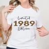 Womens Limited Edition 1985 T Shirt Leopard Print Birthday Gift Top 40th Birthday Shirt for Women Vintage 1980 To 1989 Clothes