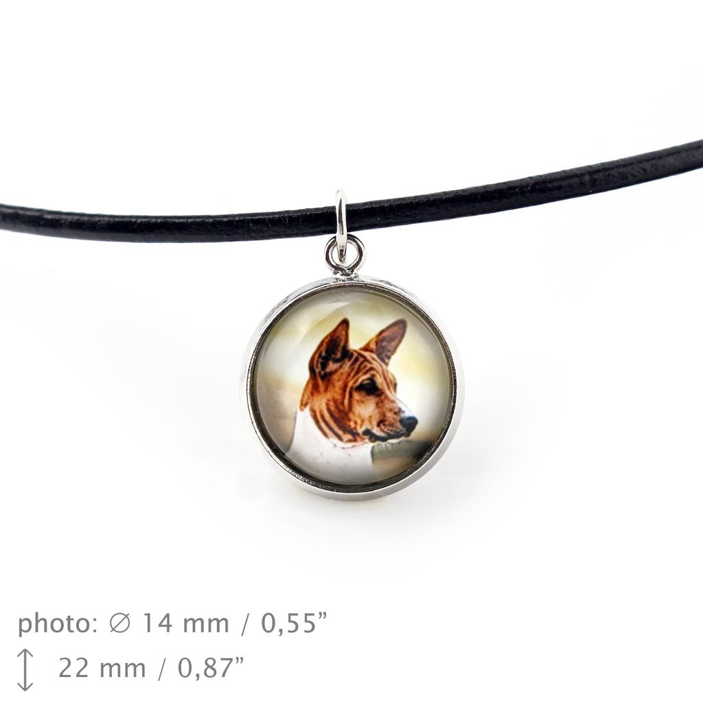 Basenji, African bush dog, Congo dog - necklace pendant with your photo, handmade, handcrafted jewelry by Art-Dog brand